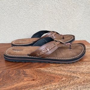 Clarks Fenner Nerice Comfort Flip Flop Sandals Brown Womens 10 M